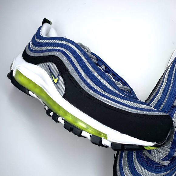 Nike Air Max 97 Women Shoes Size 7.5 Atlantic Blue Voltage Yellow DQ9131-400 - Picture 10 of 10